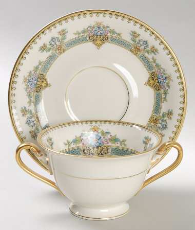 Devonshire Footed Bouillon Cup & Saucer