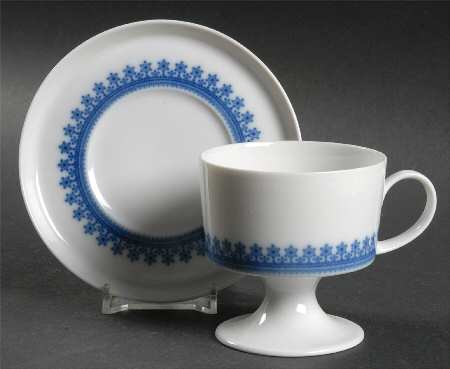 Diadem Footed Cup & Saucer Set