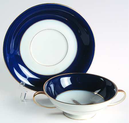 Dignity Footed Cream Soup Bowl & Saucer Set