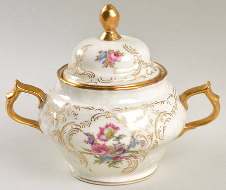 Diplomat (Center Gold) Sugar Bowl & Lid
