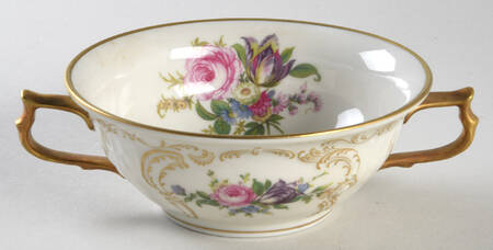 Diplomat (Center Gold) Flat Cream Soup Bowl