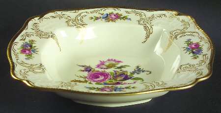 Diplomat (Center Gold) 9" Square Vegetable Bowl
