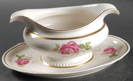 Dolly Madison Gravy Boat with Attached Underplate