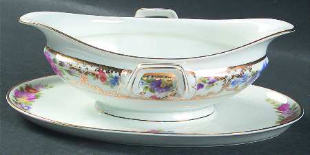 The Dresden Gravy Boat with Attached Underplate