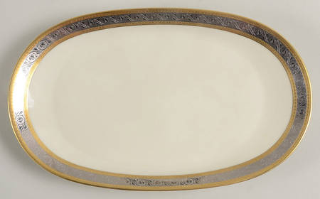 Duchess (Ivory Background) 11" Oval Serving Platter