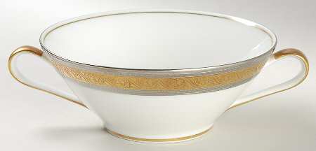 Duchess (White Backg) Flat Cream Soup Bowl