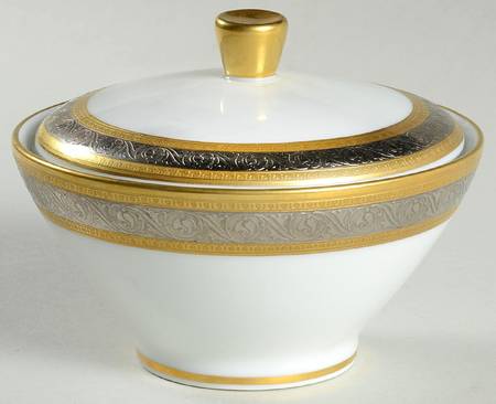 Duchess (White Background) Sugar Bowl & Lid