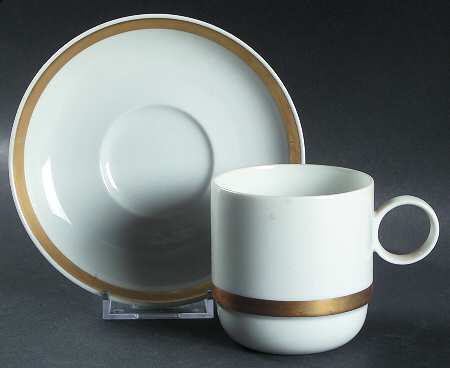 Duo Gold Flat Cup & Saucer Set