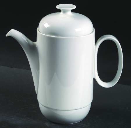 Duo White Coffee Pot & Lid