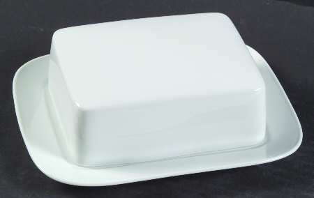 Duo White Square Covered Butter