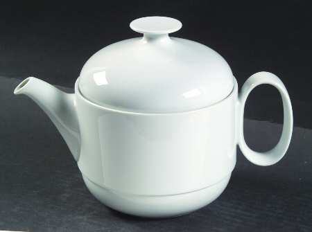 Duo White Teapot & Lid