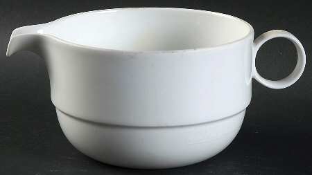 Duo White Round Gravy Boat