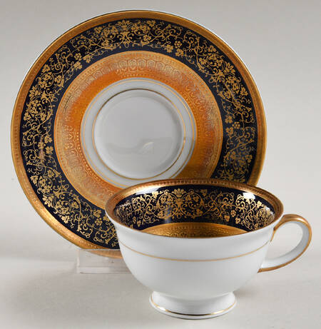 Dynasty (Disc. 1992) Footed Demitasse Cup & Saucer Set