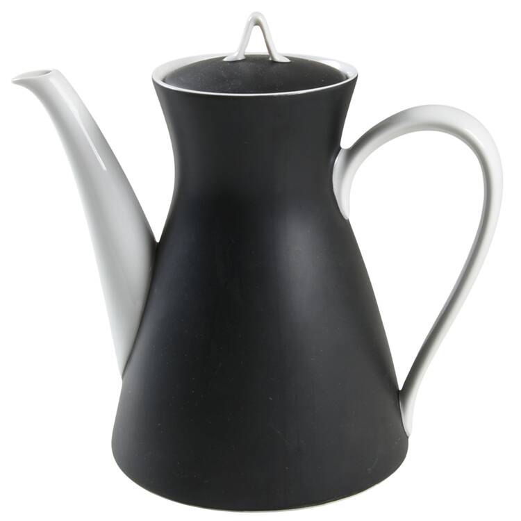 Ebony Black Teapot & Lid