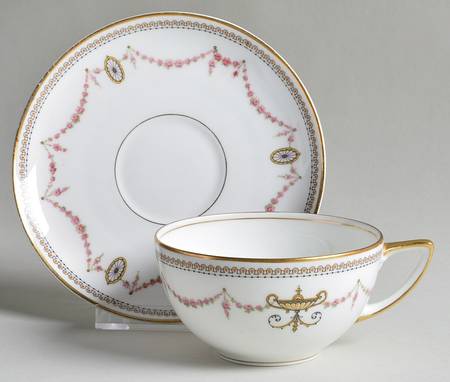 Eden (White Background) Flat Cup & Saucer Set