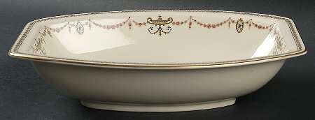 Eden (Ivory Background) 10" Oval Vegetable Bowl