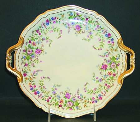 Eleanor Cream Handled Cake Plate