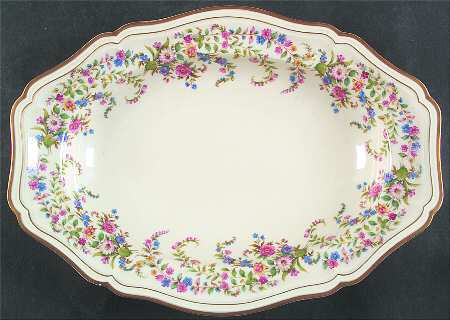 Eleanor Cream 12" Oval Vegetable Bowl