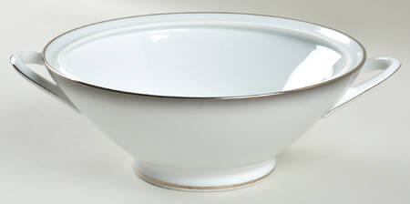 Elegance (Platinum Trim) Round Vegetable No Lid