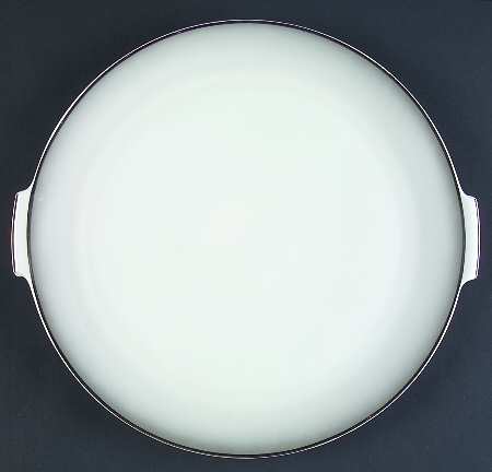Elegance (Platinum Trim) Handled Cake Plate