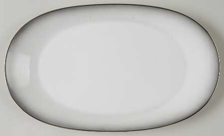 Elegance (Platinum Trim) 12" Oval Serving Platter