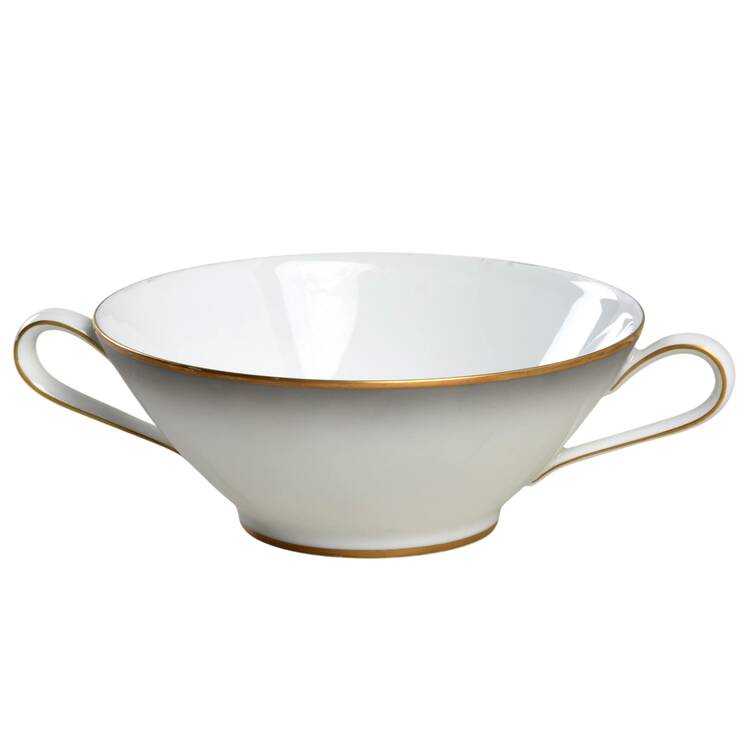 Elegance (Gold Trim) Flat Cream Soup Bowl