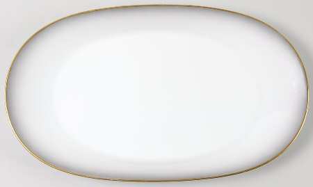 Elegance (Gold Trim) 13" Oval Serving Platter