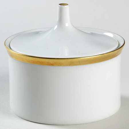 Elvira (White Background) Sugar Bowl & Lid