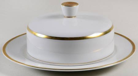 Elvira (White Background) Round Covered Butter