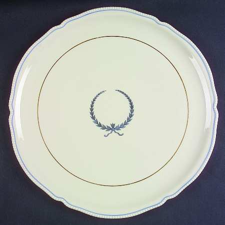 Empire (Blue Wreath, Ivory) 12" Chop Plate (Round Platter)