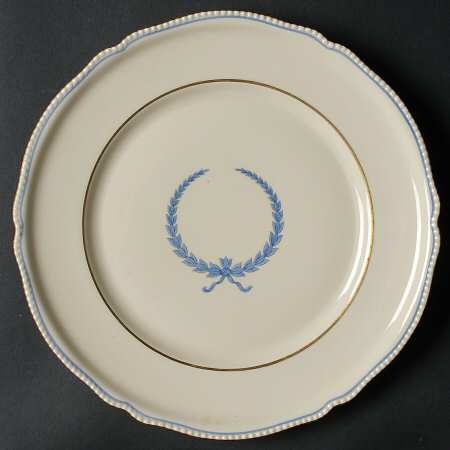 Empire (Blue Wreath, Ivory) Luncheon Plate