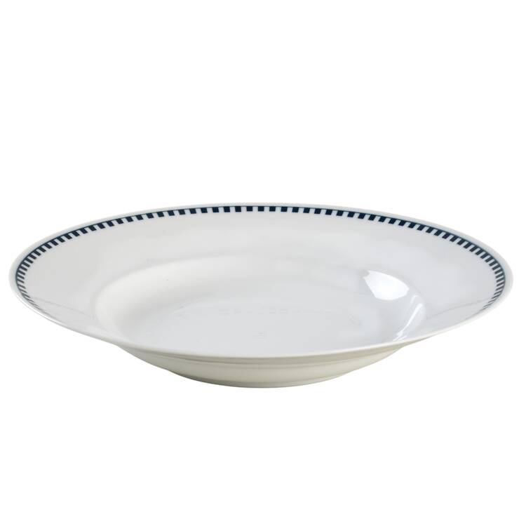 Empire (Blue Squares) Large Rim Soup Bowl