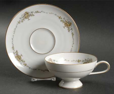 Empire (Basket of Flowers) Footed Cup & Saucer Set