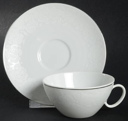 Ermine Flat Cup & Saucer Set