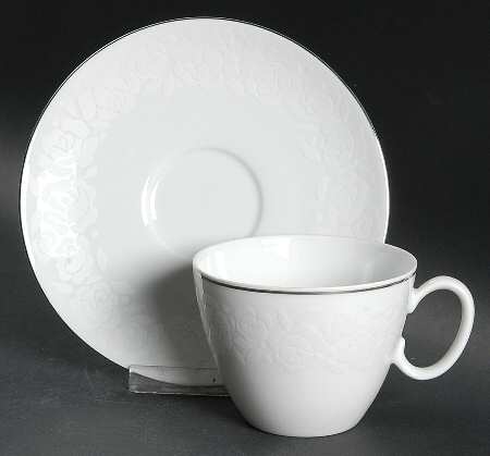 Ermine Flat Cup & Saucer Set