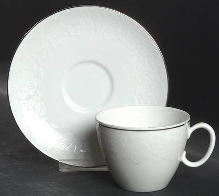 Ermine Flat Cup & Saucer Set