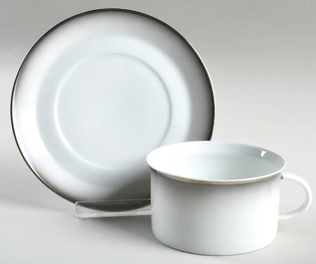 Evensong Flat Cup & Saucer Set