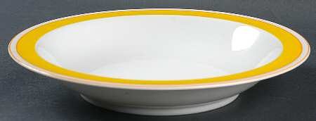 Exotic Yellow Rim Soup Bowl