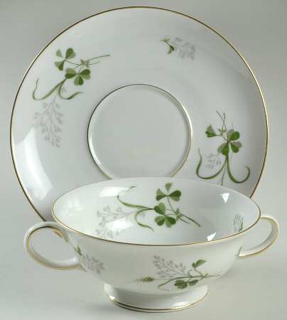 Fairfield Footed Cream Soup Bowl & Saucer Set