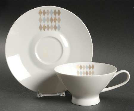Fanfare Footed Cup & Saucer Set