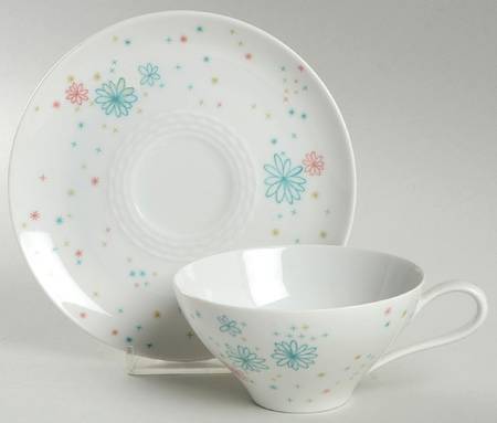 Festive Flat Cup & Saucer Set