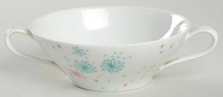 Festive Flat Cream Soup Bowl