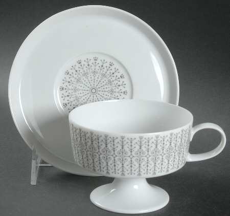 Filigree Footed Cup & Saucer Set