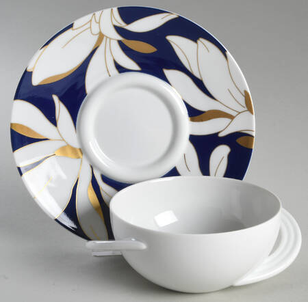 Fiorella Flat Cream Soup Bowl & Saucer Set