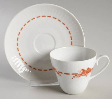 Flame Flat Cup & Saucer Set