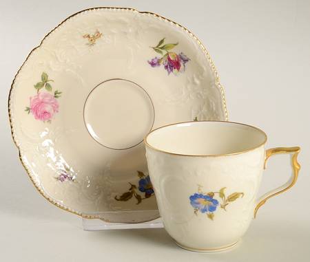 Flower Bed Flat Demitasse Cup & Saucer Set