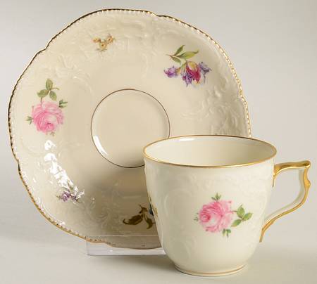 Flower Bed Flat Demitasse Cup & Saucer Set
