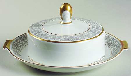 Florentine Gold (Aida) Round Covered Butter