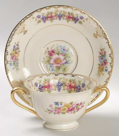 Floranada Footed Bouillon Cup & Saucer