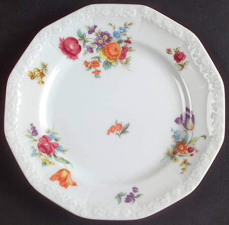 Flowers (Classic Stamp) Dessert/Pie Plate